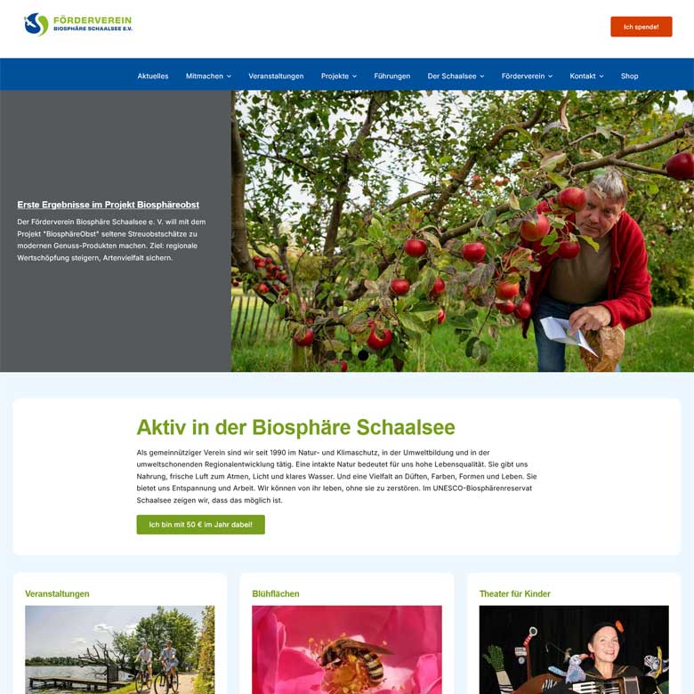 Homepage Förderverein Biosphäre Schaalsee e.V.